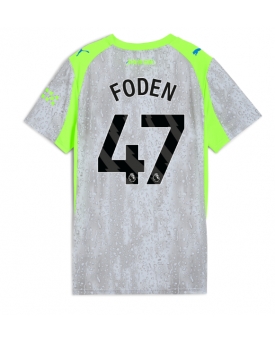 Billige Fotballdrakt Manchester City Phil Foden #47 Replika Tredjedrakt Dame 2025-26 Kortermet Billige Fotballdrakt Manchester City Phil Foden #47 Replika Tredjedrakt Dame 2025-26 Kortermet